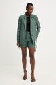 Patrizia Pepe szorty damskie z dodatkiem lnu 2P1760.A052 zielony SS26