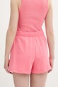 Odzież Tommy Jeans szorty dresowe damskie bawełniane DW0DW22230 różowy