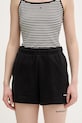 Tommy Jeans szorty dresowe damskie bawełniane czarny DW0DW22230