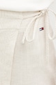 Tommy Jeans culottes dámske s ľanom béžová DW0DW22267
