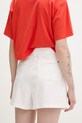 Odzież Tommy Jeans szorty damskie bawełniane z elastanem DW0DW23268 biały