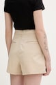 Odzież Tommy Jeans szorty damskie bawełniane z elastanem DW0DW23268 beżowy