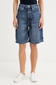 Tommy Hilfiger šortky dámske rifľové tmavomodrá WW0WW48597