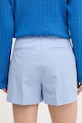 Oblečenie Tommy Hilfiger elegantné šortky dámske WW0WW49592 modrá