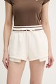 Armani Exchange szorty damskie beżowy XW001749.AF10804