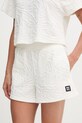 HUGO szorty damskie z bawełną ZEB_short beżowy 50561081