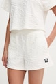 HUGO szorty damskie z bawełną ZEB_short beżowy 50561081