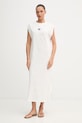 HUGO sukienka z bawełną ZEB_dress beżowy 50561082