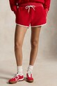 Polo Ralph Lauren kratke hlače ženske bombažne LT WT COTTON TERRY-KNT-SHORTS rdeča 211A12956002