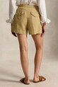Polo Ralph Lauren szorty damskie lniane DELAVE LINEN-WVN-SHORTS 211A12967001 beżowy SS26