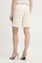Oblečení Karl Lagerfeld elegantní šortky ženské s příměsí vlny B2W10002 béžová