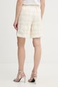 Oblečení Karl Lagerfeld elegantní šortky ženské s příměsí vlny B2W10002 béžová