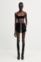 Rick Owens Lilies pantaloni scurți pentru femei, cu vâscoză LI01F7333.RV negru