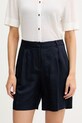 Gant šortky dámske s ľanom tmavomodrá 4020131