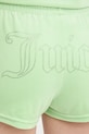 Juicy Couture szorty damskie welurowe TAMIA SHORTS zielony JCWHS126305