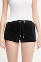 Odzież Juicy Couture szorty damskie welurowe TAMIA SHORTS JCWHS126305 czarny
