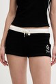 Juicy Couture kratke hlače ženske APPLIQUE SHORTS crna JCWHS126315