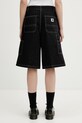 Odzież Carhartt WIP W' Nixon Single Knee Short szorty jeansowe damskie I036704.8902 czarny
