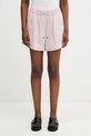 Sportmax Spxcrespo szorty damskie z wiskozy różowy 2612141032600