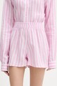 Paramidonna szorty damskie lniane Cora różowy SS26CSPW.1