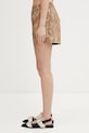 GANNI szorty bawełniane z elastanem damskie A1110054 brązowy SS26