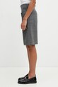 GANNI szorty eleganckie z wełną damskie A1110071 szary SS26