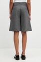 Odzież GANNI szorty eleganckie z wełną damskie A1110071 szary