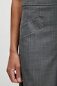 GANNI szorty eleganckie z wełną damskie szary A1110071