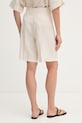 Odzież OUI szorty damskie lniane 97220 beżowy