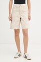 Marimekko pantaloni scurți pentru femei, din denim bej 095432