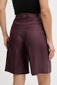 Îmbrăcăminte Sisley pantaloni scurți de damă din in 4TTSL901Y burgundia
