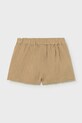 Mayoral pantaloni scurți din bumbac pentru copii 1202.4G.Baby.PPY2 maro SS26