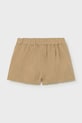 Mayoral pantaloni scurți din bumbac pentru copii 1202.4G.Baby.PPY2 maro SS26