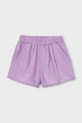 Dječje kratke hlače Mayoral bez uzorka ljubičasta 3222.6H.Mini.PPY2