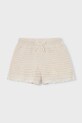 Dječje pamučne kratke hlače Mayoral 3223.6J.Mini.PPY2 bijela SS26