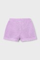 Mayoral szorty bawełniane dziecięce 3223.6J.Mini.PPY2 fioletowy SS26