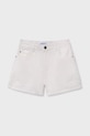 Dječje kratke hlače Mayoral bez uzorka bijela 6204.8F.Junior.PPY2