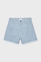 Dječje pamučne kratke hlače Mayoral bez uzorka plava 6205.8F.Junior.PPY2