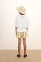 Tinycottons szorty bawełniane dziecięce ROSE PATTERN SHORTS SS26.032 żółty