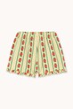 Dziewczynka Tinycottons szorty bawełniane dziecięce ROSE PATTERN SHORTS SS26.032 żółty