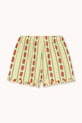 Dziewczynka Tinycottons szorty bawełniane dziecięce ROSE PATTERN SHORTS SS26.032 żółty