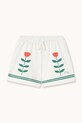 Tinycottons szorty bawełniane dziecięce RED ROSES GRAPHIC SHORTS wzorzyste biały SS26.075