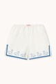 Tinycottons szorty z dodatkiem lnu dziecięce SWANS LINEN SHORTS SS26.231 biały SS26