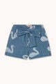 Tinycottons szorty jeansowe dziecięce BIG SWANS SHORTS SS26.324 niebieski SS26