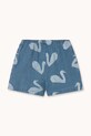 Dziewczynka Tinycottons szorty jeansowe dziecięce BIG SWANS SHORTS SS26.324 niebieski