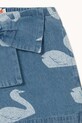 Tinycottons szorty jeansowe dziecięce BIG SWANS SHORTS niebieski SS26.324