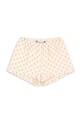 Konges Sløjd szorty bawełniane dziecięce COCO SHORTS GOTS wzorzyste beżowy KS104743.PPY2