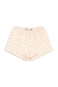 Konges Sløjd szorty bawełniane dziecięce COCO SHORTS GOTS wzorzyste beżowy KS104743.PPY2