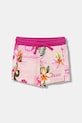 Guess szorty bawełniane dziecięce wzorzyste różowy K6GD00.KA6R4.PPY2.M