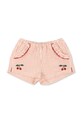 Konges Sløjd kratke hlače otroške bombažne ELLIE FRILL SHORTS GOTS roza KS105346.PPY2